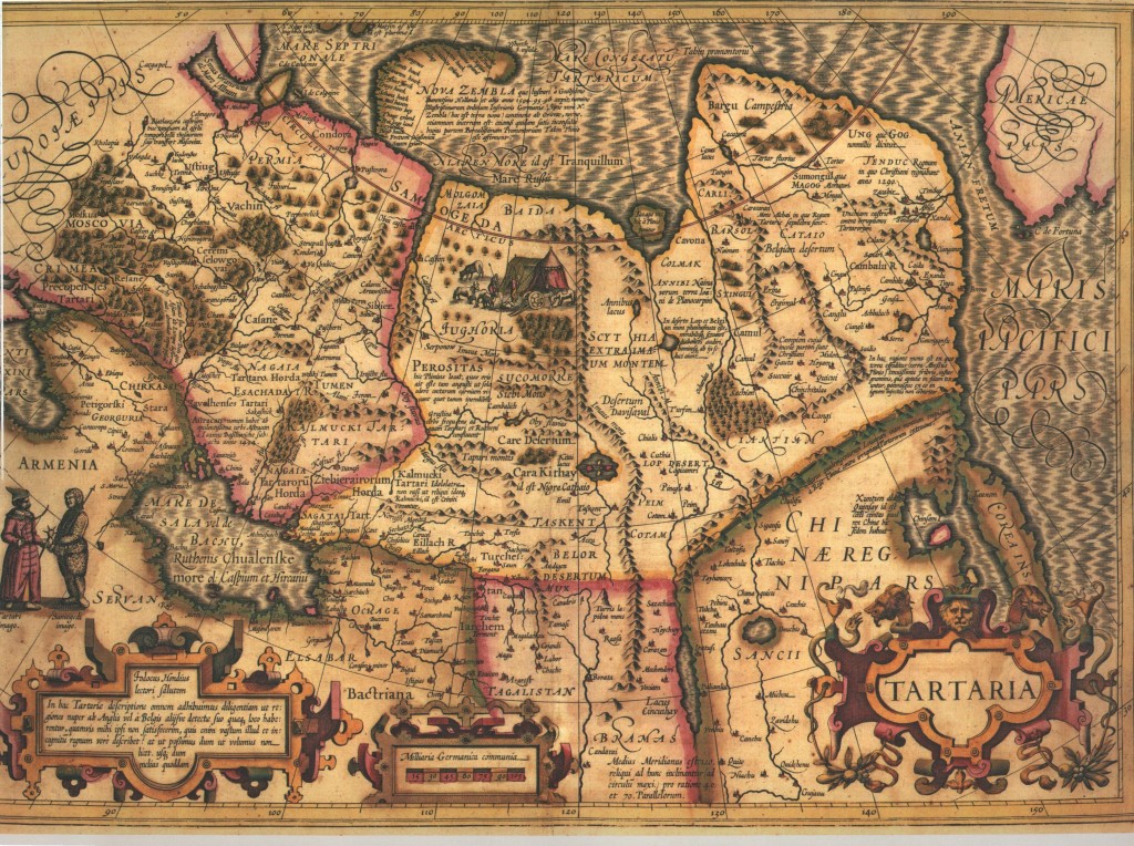 Карта Сибири (Тартарии) Йодокуса Хондиуса 1606