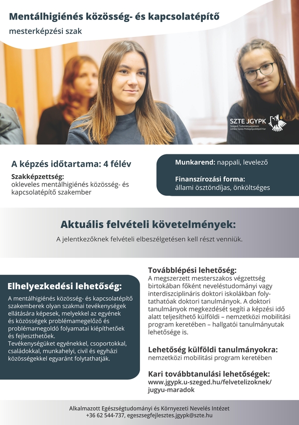 MA - mentálhigiénés közösség- és kapcsolatépítő