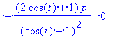 e := (1/2*(cos(t)-1)/(cos(t)+1)-1/2-cos(t))*(1/2+co...