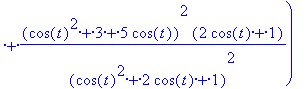 d := 1/6*sqrt(cos(t)^2*(-6*cos(t)-4+cos(t)^3)^2/((c...