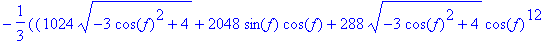 -1/3*(1024*sqrt(-3*cos(f)^2+4)+2048*sin(f)*cos(f)+2...