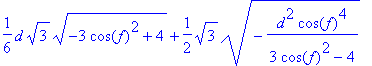 1/6*d*sqrt(3)*sqrt(-3*cos(f)^2+4)+1/2*sqrt(3)*sqrt(...