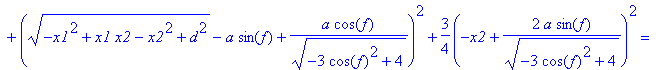 e3 := (x1+a*cos(f)-1/2*x2+a*sin(f)/(sqrt(-3*cos(f)^...