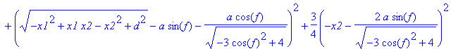 e3 := (x1+a*cos(f)-1/2*x2+a*sin(f)/(sqrt(-3*cos(f)^...